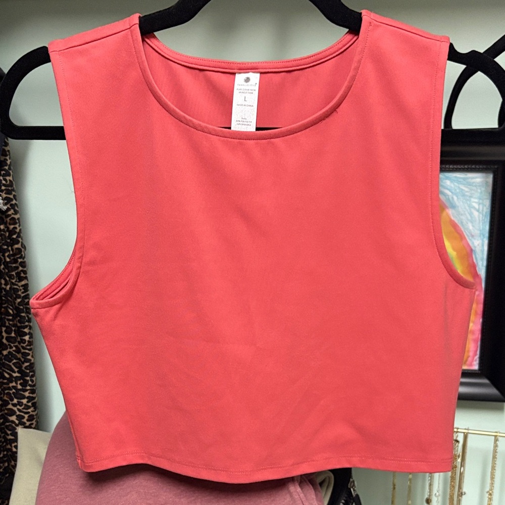 Yogalicious Coral Crop Top